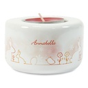 Keramik Kerzen - Teelichthalter, Farbe Cremeweiß