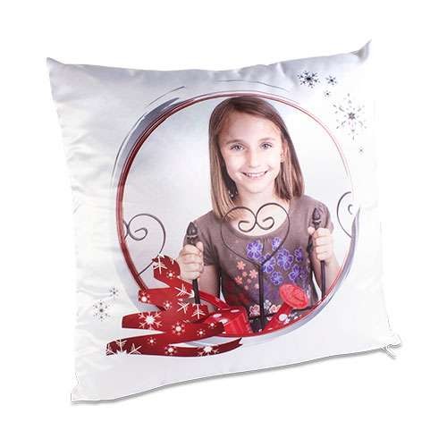 Kissen weiß satiniert 40x40