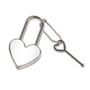Liebesschloss abschließbar mit Alu-Einsatz, Herz