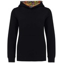 Kapuzensweatshirt mit kontrastfarbener Kapuze und Motiven für Kinder