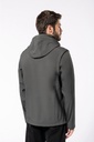 3-lagige Unisex-Softshell-Jacke mit Kapuze und abnehmbaren Ärmeln