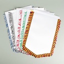 5-Eck Wimpel, 20 x 30 cm mit Fransen