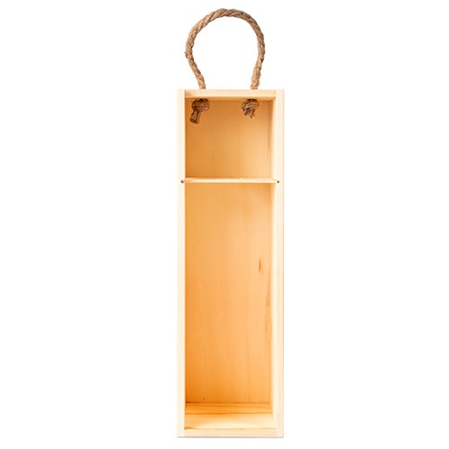 Weinkiste aus naturfarbenem Kieferholz