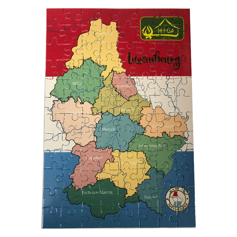 A4 Kartonpuzzle rahmenlos, Größe 190 x 280 x 2 mm 96 Teile