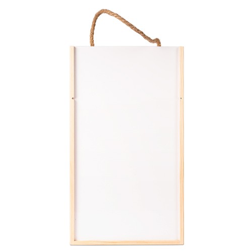 Weinkiste aus naturfarbenem Kieferholz 2 Flaschen