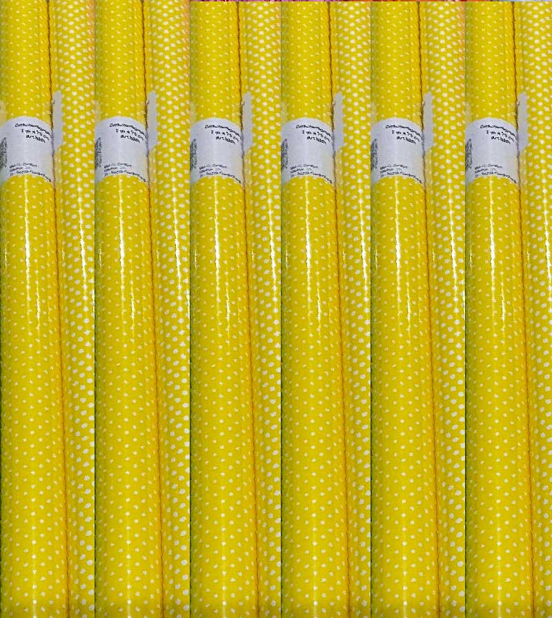 [ls-pa-cp-04] Geschenkpapier Rolle Punkte Gelb