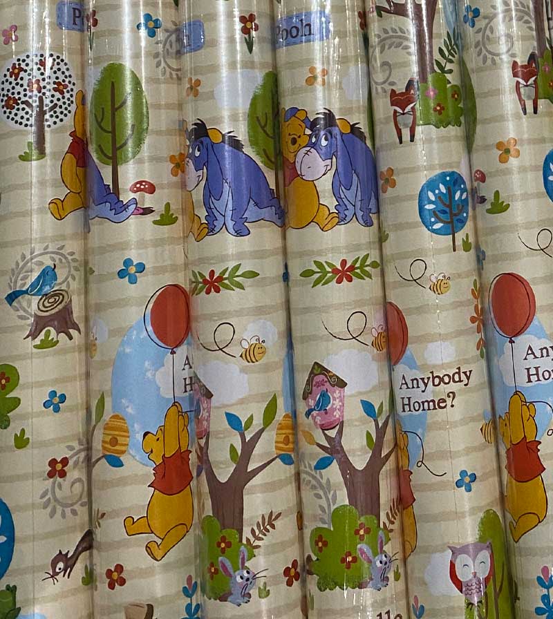[ls-pa-winnie-puuh] Geschenkpapier Rolle Disney  Winnie Puuh & Frends