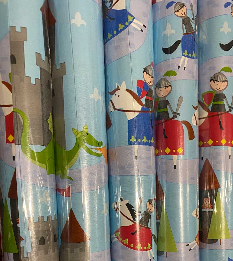 [ls-pa-ritter] Geschenkpapier Rolle Ritter