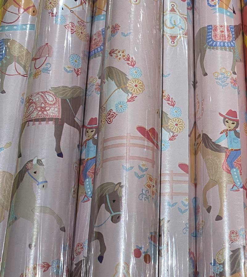 Geschenkpapier Cowgirl