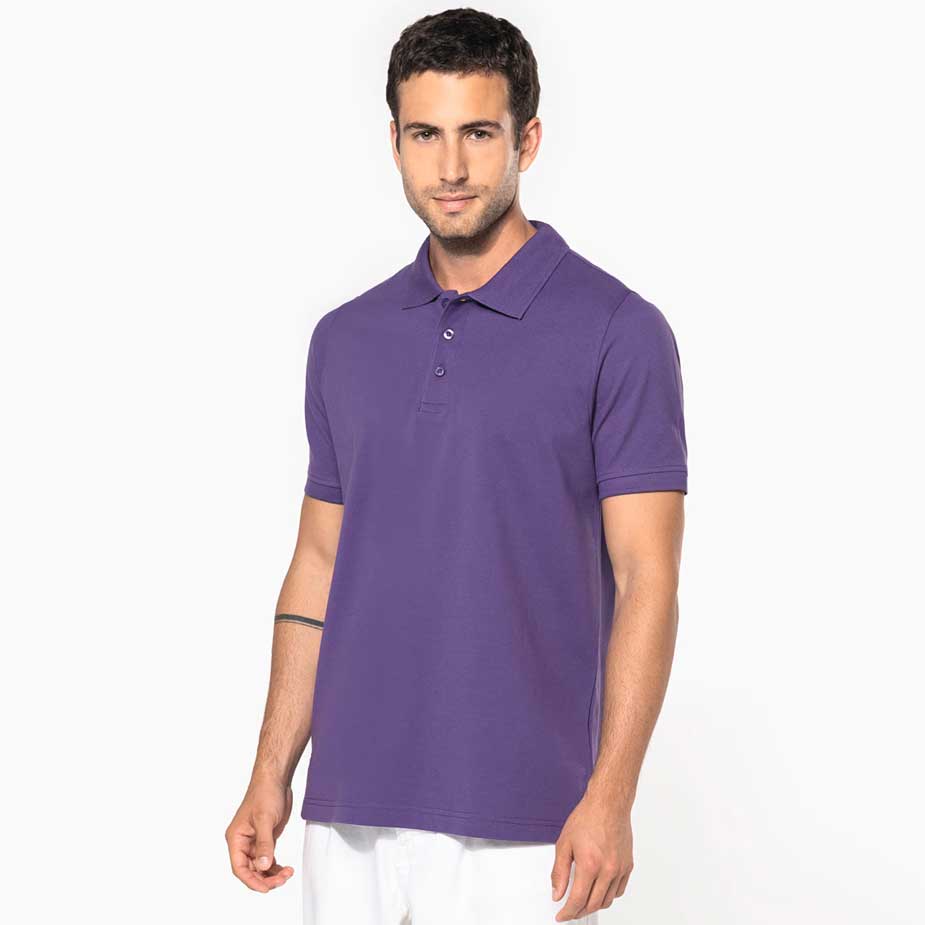 Poloshirt 220 Kurzarm Baumwollpiqué Herren (S, White, ohne Druck)