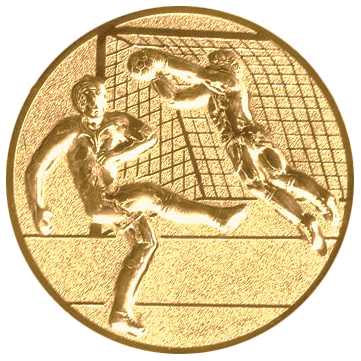 Emblem Fußball 3D Ø25 - Ø50mm (Ø25mm, Gold)