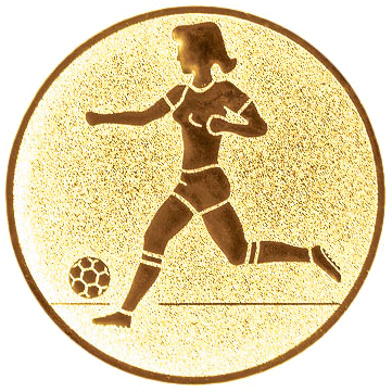 Emblem Fußball Damen Ø25 - Ø50mm (Ø25mm, Gold)