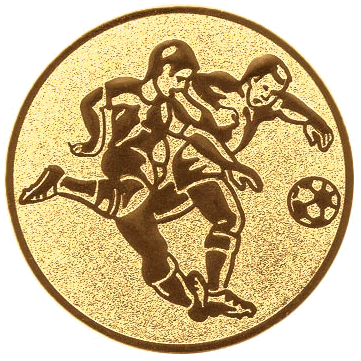 Emblem Fußballspieler Ø25 - Ø50mm (Ø25mm, Gold)