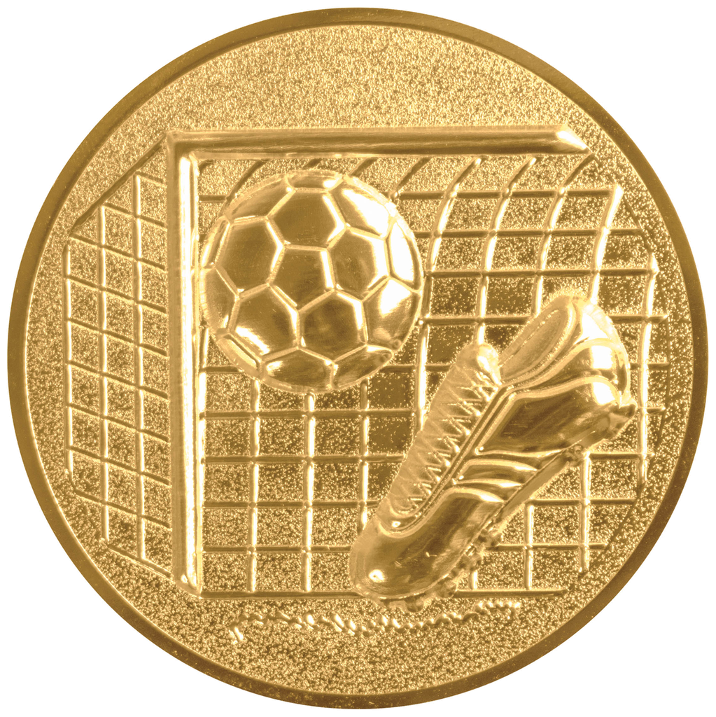 Emblem Fußballtor 3D Ø25 - Ø50mm (Ø25mm, Gold)