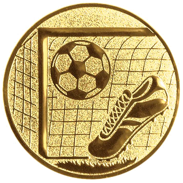 Emblem Fußballtor Ø25 - Ø50mm (Ø25mm, Gold)