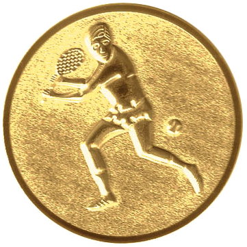Emblem Tennis Herren 3D Ø25 - Ø50mm (Ø25mm, Gold)