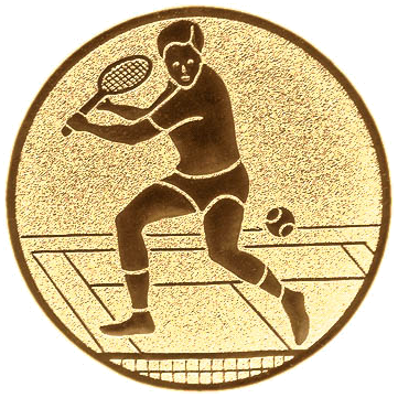 Emblem Tennis Herren Ø25 - Ø50mm (Ø25mm, Gold)