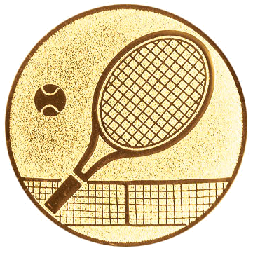 Emblem Tennis neutral Ø25 - Ø50mm (Ø25mm, Gold)