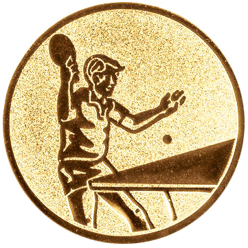 Emblem Tischtennis Herren Ø25 - Ø50mm (Ø25mm, Gold)