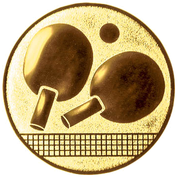 Emblem Tischtennis neutral Ø25 - Ø50mm (Ø25mm, Gold)