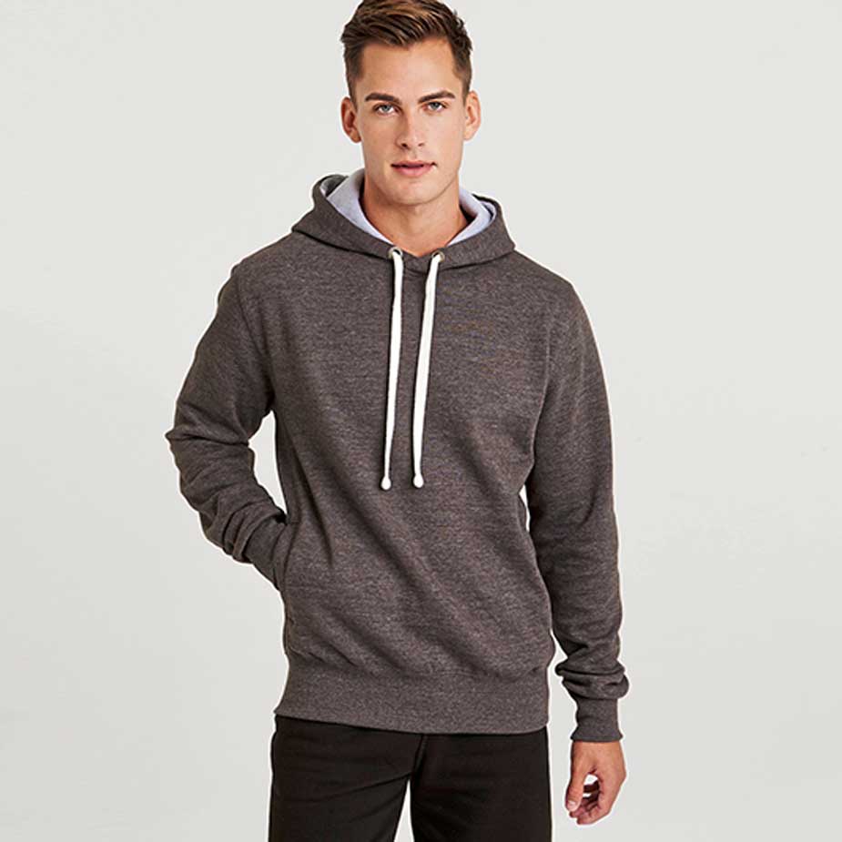 Chunky Kapuzensweatshirt (XS, Charcoal, ohne Druck)