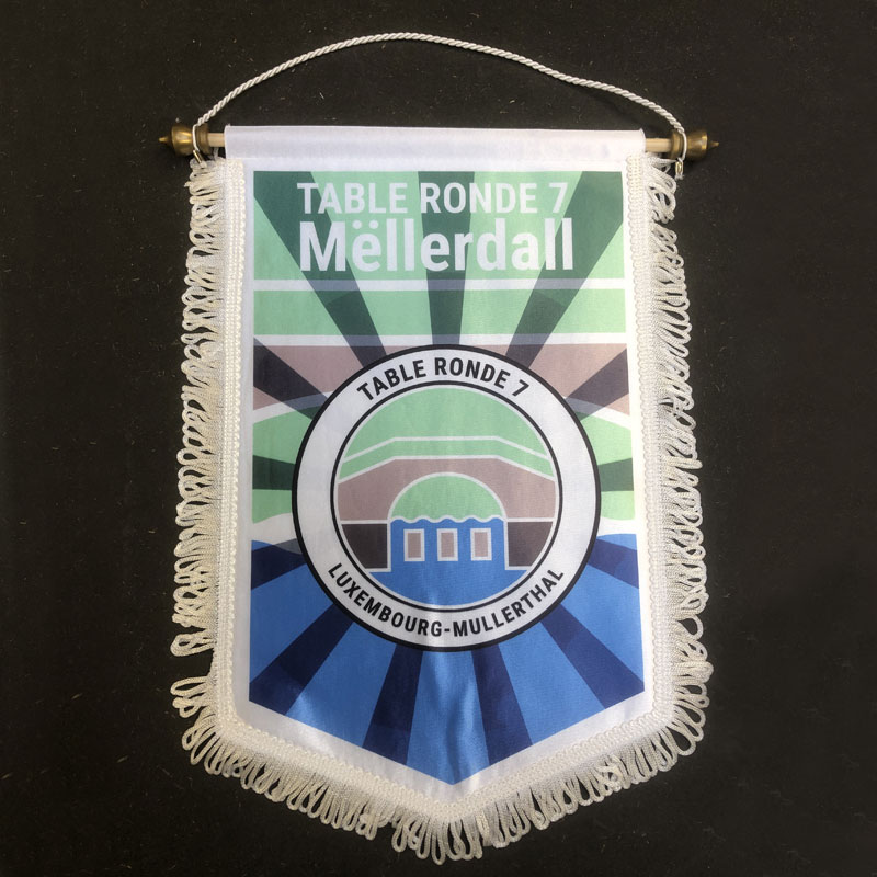 5-Eck Wimpel, 20 x 30 cm mit Fransen