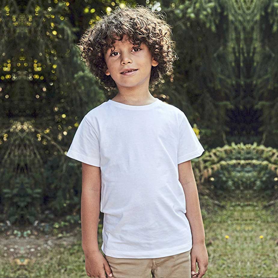 Kids´ Short Sleeve T-Shirt  (92/98, White, ohne Druck)