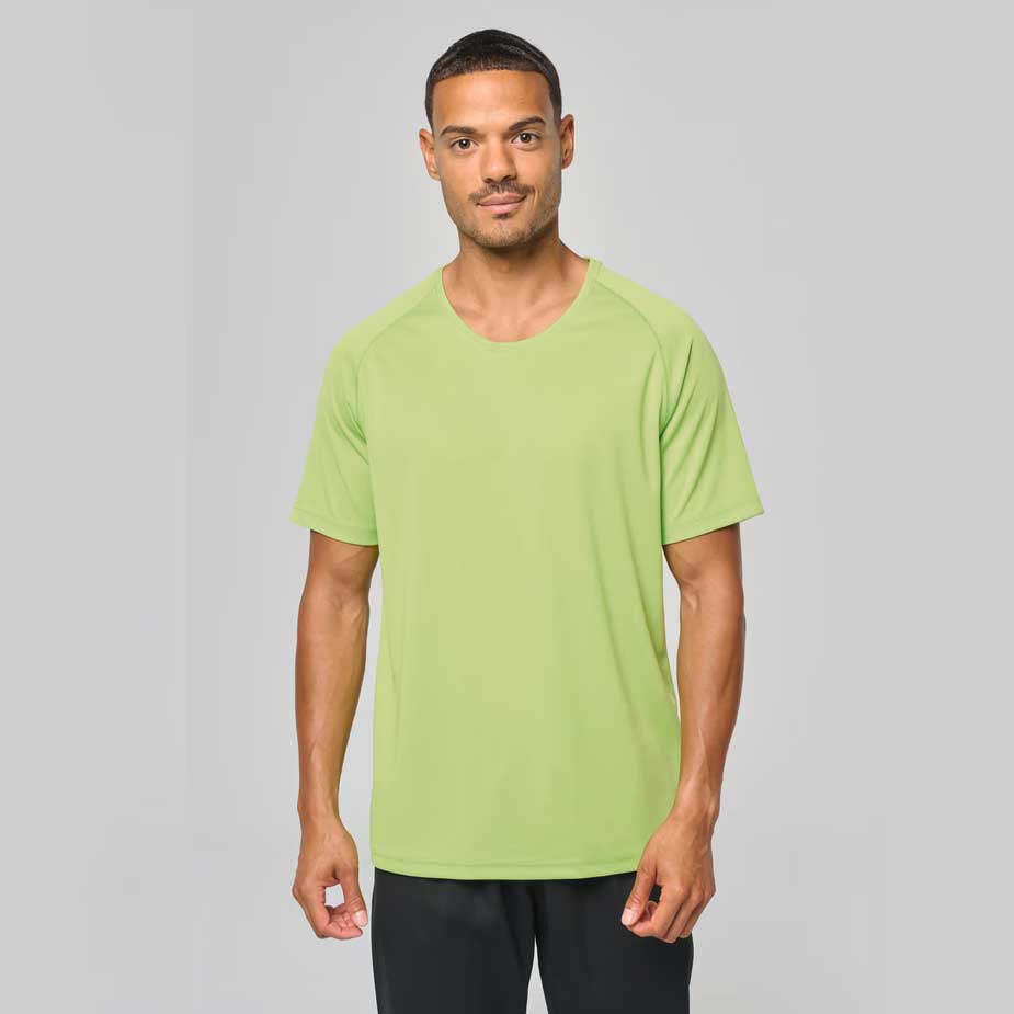 [PA438] Kurzarm Sportshirt (XS, White, ohne Druck)