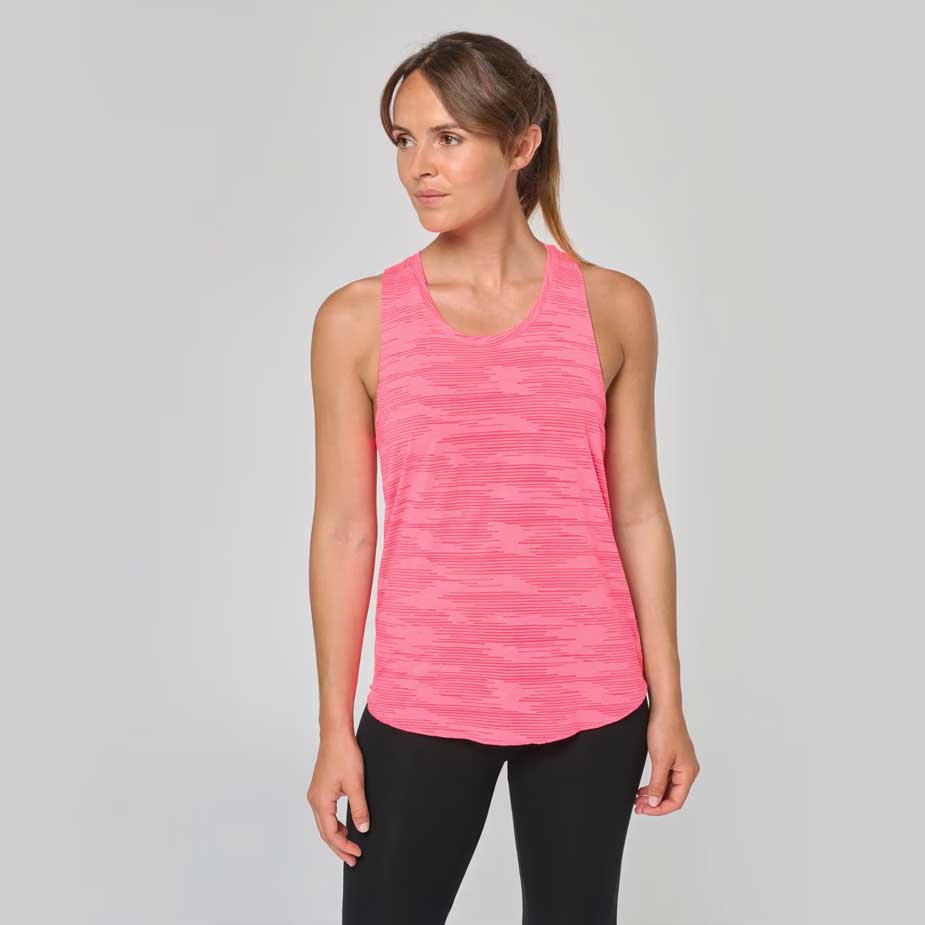 Damen-Sport-Top (XS, White, ohne Druck)