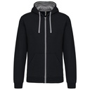 KAPUZENSWEATSHIRT BICOLOR Herren mit Reißverschluss (K466)