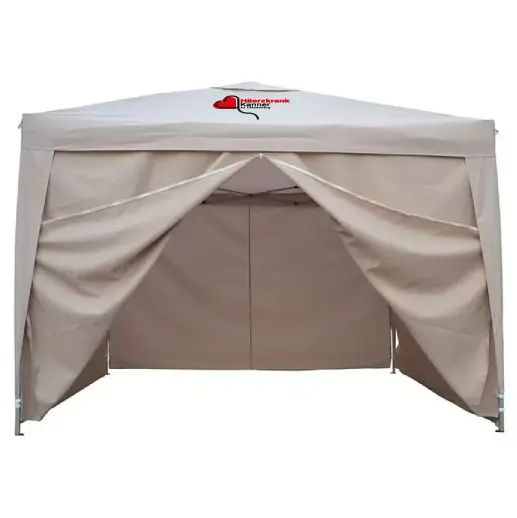 Faltpavillon Easy Up Grau/Beige