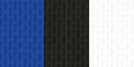 Halsband 22 mm blau-schw-weiß mit Karabinerhaken
