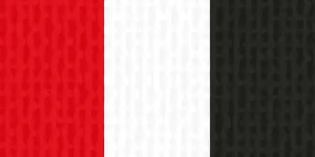 [691] Halsband 22 mm rot-weiß-schw mit Karabinerhaken