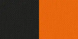 Halsband 22mm schwarz-orange mit Karabinerhaken