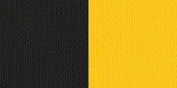 [546] Halsband 22 mm schwarz-gelb mit Karabinerhaken