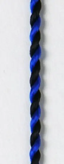 [ls-608] Kordel blau-schwarz mit Karabinerhaken