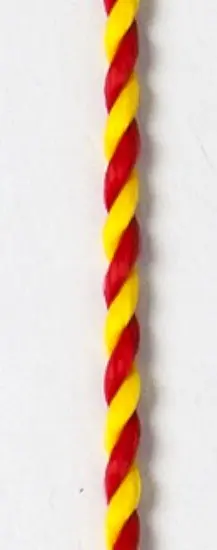 Kordel rot-gelb mit Karabinerhaken