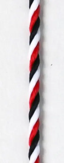 Kordel rot-weiß-schwarz mit Karabinerhaken