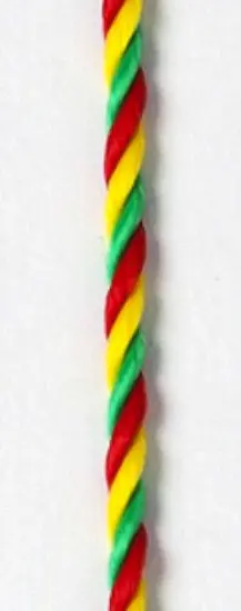 Kordel rot-gelb-grün mit Karabinerhaken