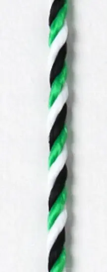 Kordel grün-weiß-schwarz mit Karabinerhaken