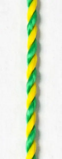 Kordel grün-gelb mit Karabinerhaken