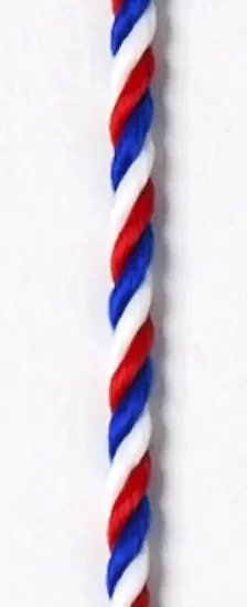 Kordel blau-rot-weiß mit Karabinerhaken