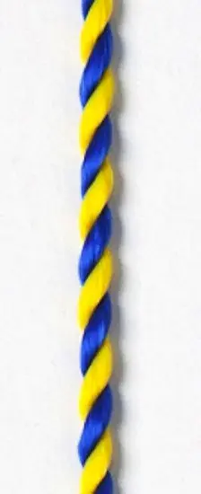 Kordel blau-gelb mit Karabinerhaken