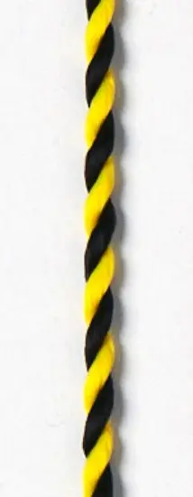 Kordel schwarz-gelb mit Karabinerhaken