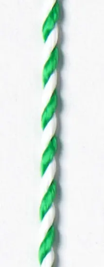 Kordel grün-weiß mit Karabinerhaken