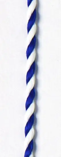 [ls-553] Kordel blau-weiß mit Karabinerhaken