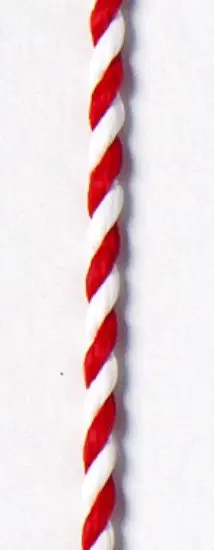Kordel rot-weiß mit Karabinerhaken