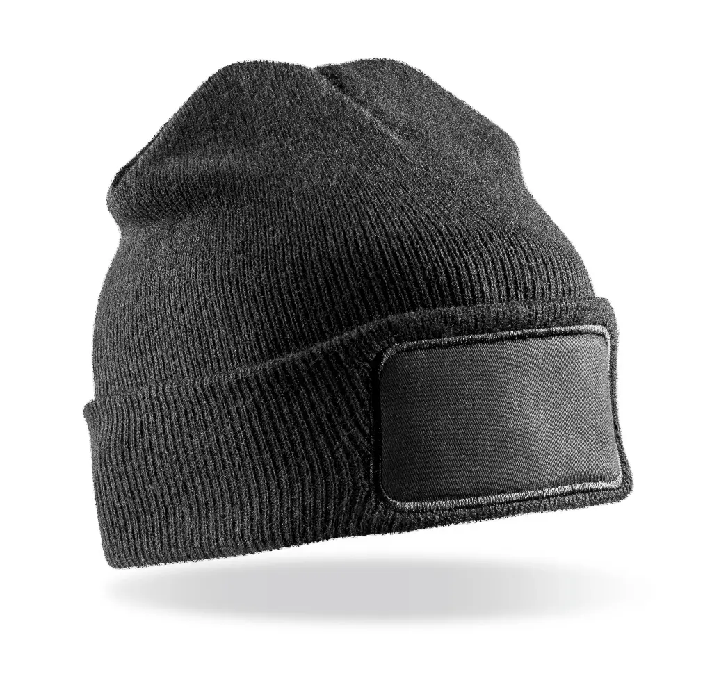 Recycelte, veredelbare Thinsulate™-Mütze (Black, ohne Druck)