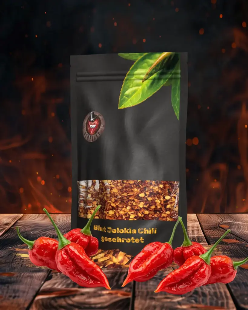 [3025] Bhut Jolokia Chili I geschrotet | 1-3mm 500.000 - 900.000 Scoville