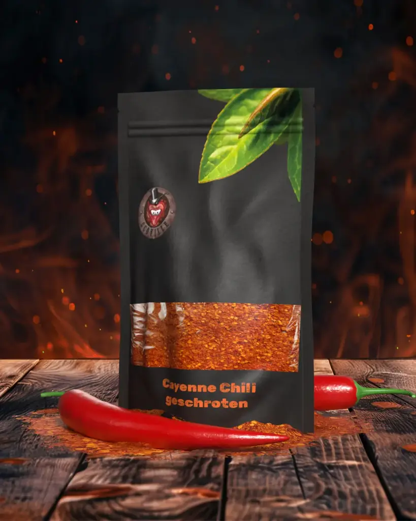 [3090] Cayenne Chili | geschroten | 3-5 mm | mit Saat | rot | 10.000 - 15.000 Scoville